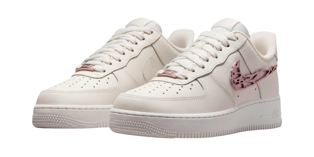 Nike Adds Rose Gold Metallic Detailing on The Air Force 1 Low "Molten Swoosh"
