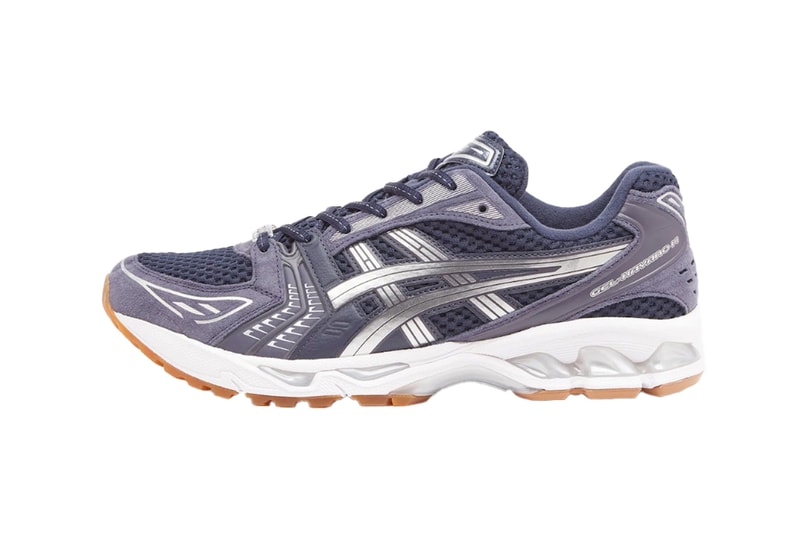 First Look at the A.P.C. x ASICS GEL-KAYANO 14 "White" tiger stripes gel pods sneakers collaboration 1203A727-100