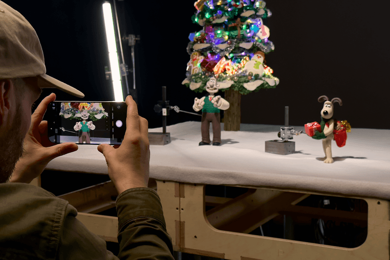 Aardman Brings 'Wallace & Gromit' to Life in London with a New Short Film Shot on iPhone Christmas battersea power station london