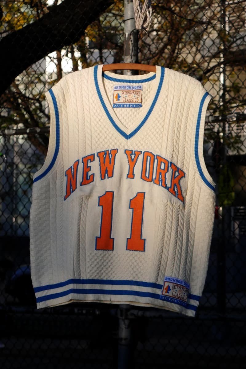 Father Figure Flexes Its Hometown Pride With Knit Knicks Jerseys release info price drop flip new york city brooklyn nyc popup market	