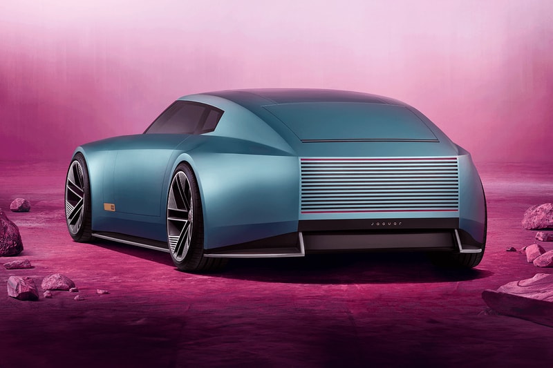 jaguar type 00 electric concept car announcement new logo information  details revealed  miami art basel
