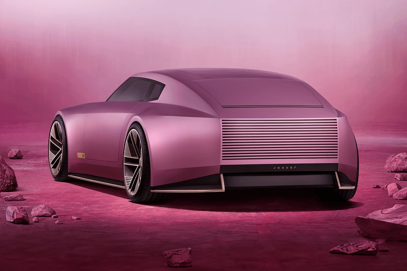 jaguar type 00 electric concept car announcement new logo information  details revealed  miami art basel