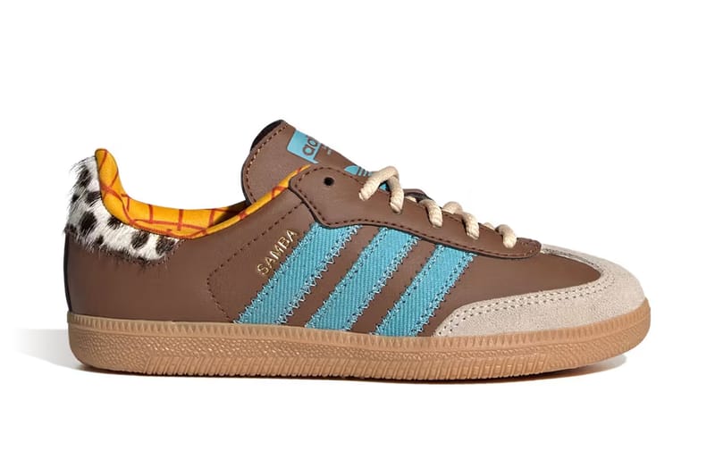Step into ‘Toy Story’ with the adidas Samba “Woody”