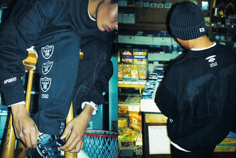 AAPE × NFL Capsule Collection Full Look Las Vegas Raiders Green Bay Packers New England Patriots San Francisco 49ers