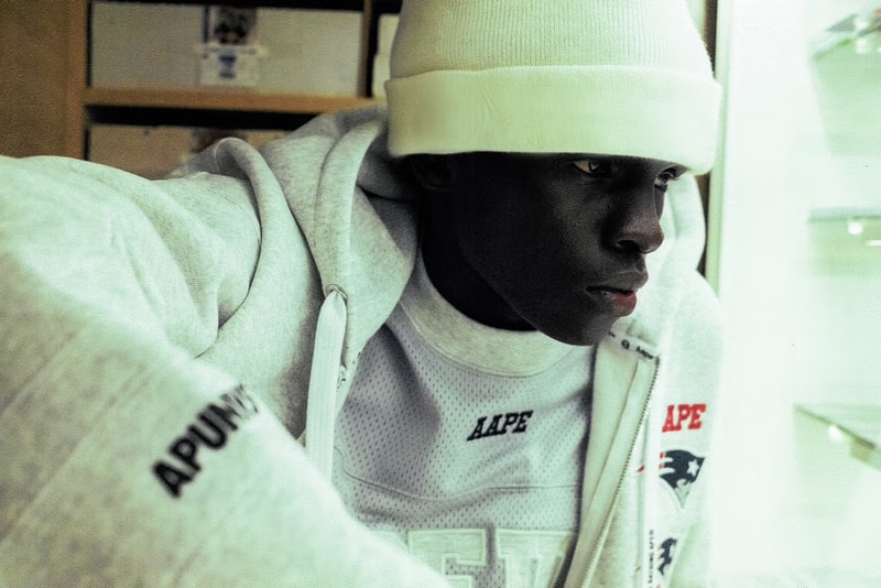 AAPE × NFL Capsule Collection Full Look Las Vegas Raiders Green Bay Packers New England Patriots San Francisco 49ers