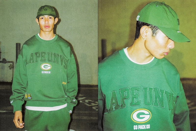 AAPE × NFL Capsule Collection Full Look Las Vegas Raiders Green Bay Packers New England Patriots San Francisco 49ers