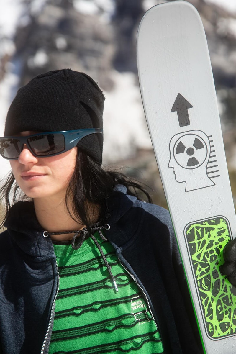 Brain Dead Hits the Slopes With K2 Snowboarding Skis Revolver ski mountain winter cold boots release info price california kyle ng 