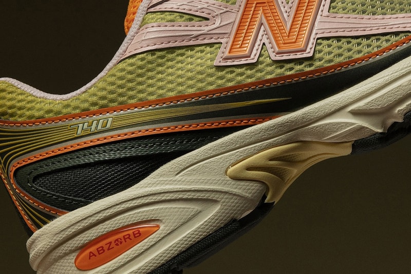 First Look at the CNCPTS x New Balance 740 Collaboration asics green orange mesh dad shoe sneakers