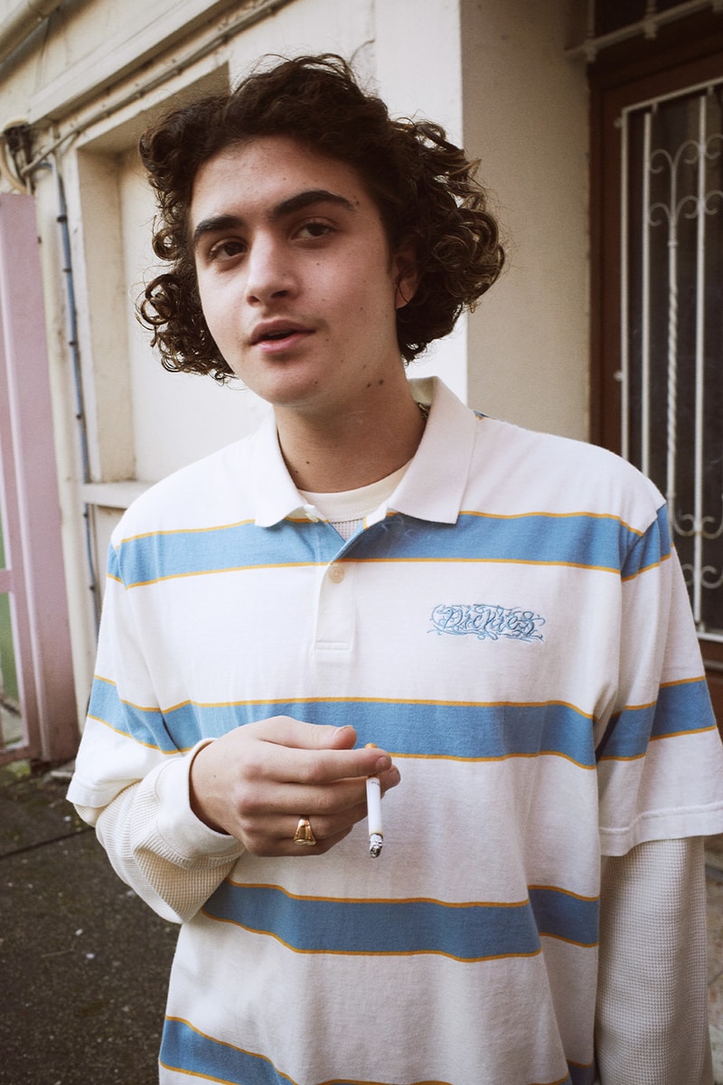 Supreme x Dickies Fall 2024 Collaboration Hooded Leather Work Jacket, Hooded Work Jacket, L/S Polo, L/S Top, Hooded Sweatshirt, Flannel Lined Overall and Flannel Lined Cargo Pant