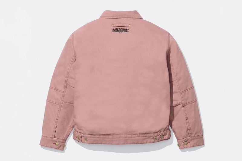 Supreme x Dickies Fall 2024 Collaboration Hooded Leather Work Jacket, Hooded Work Jacket, L/S Polo, L/S Top, Hooded Sweatshirt, Flannel Lined Overall and Flannel Lined Cargo Pant