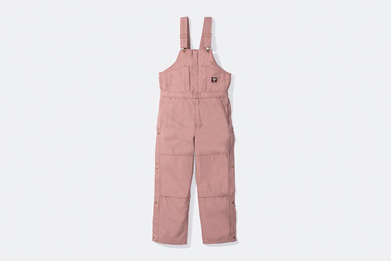 Supreme x Dickies Fall 2024 Collaboration Hooded Leather Work Jacket, Hooded Work Jacket, L/S Polo, L/S Top, Hooded Sweatshirt, Flannel Lined Overall and Flannel Lined Cargo Pant