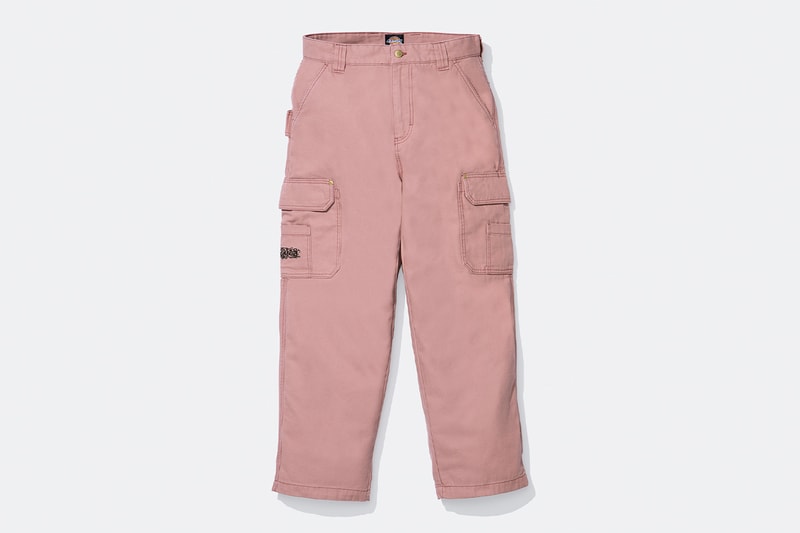Supreme x Dickies Fall 2024 Collaboration Hooded Leather Work Jacket, Hooded Work Jacket, L/S Polo, L/S Top, Hooded Sweatshirt, Flannel Lined Overall and Flannel Lined Cargo Pant