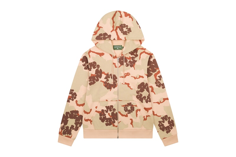 Denim Tears Drops Camo Cotton Wreath Collection african diaspora goods cozy sweatsuit durags pajamas puffer jackets
