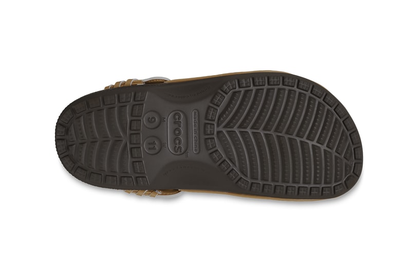 Story mfg. Releases Eco-Friendly Crocs Collaboration conscious faux leather upper slip-on timeless dna brands clog espresso rich brown tone 