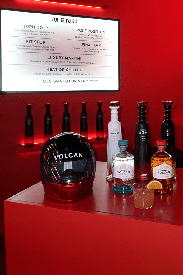 Volcan de mi Tierra Tequila Las Vegas Grand Prix formula 1 drink alcohol racing