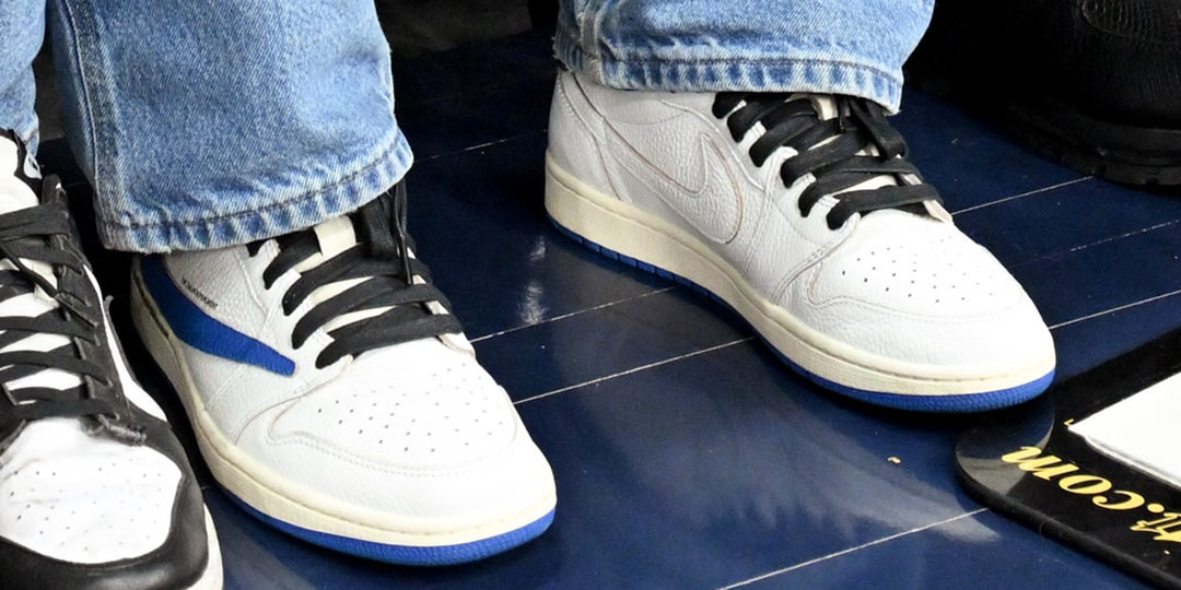 Travis Scott Wore His Upcoming fragment design x Air Jordan 1 Low OG Collab