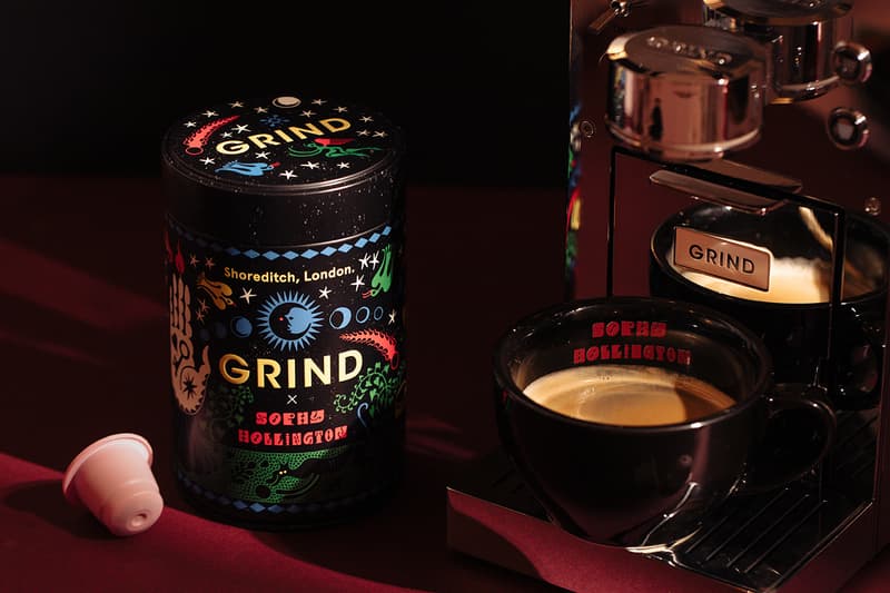 Grind x Sophy Hollington Limited Edition Collection Collaboration coffee tin Release Info