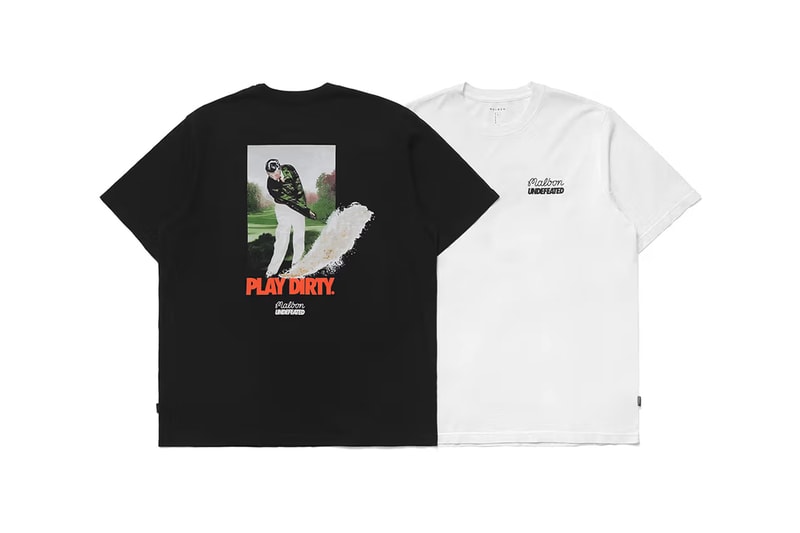malbon undefeated golf collaboration collection price information release date camo pattern black white logo buckets tally marks polo jacket windbreaker hat bag towel mock neck t shirt vest pants