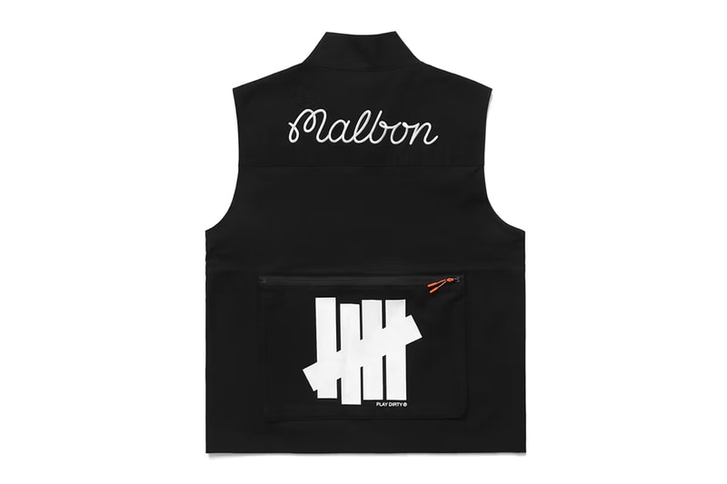malbon undefeated golf collaboration collection price information release date camo pattern black white logo buckets tally marks polo jacket windbreaker hat bag towel mock neck t shirt vest pants