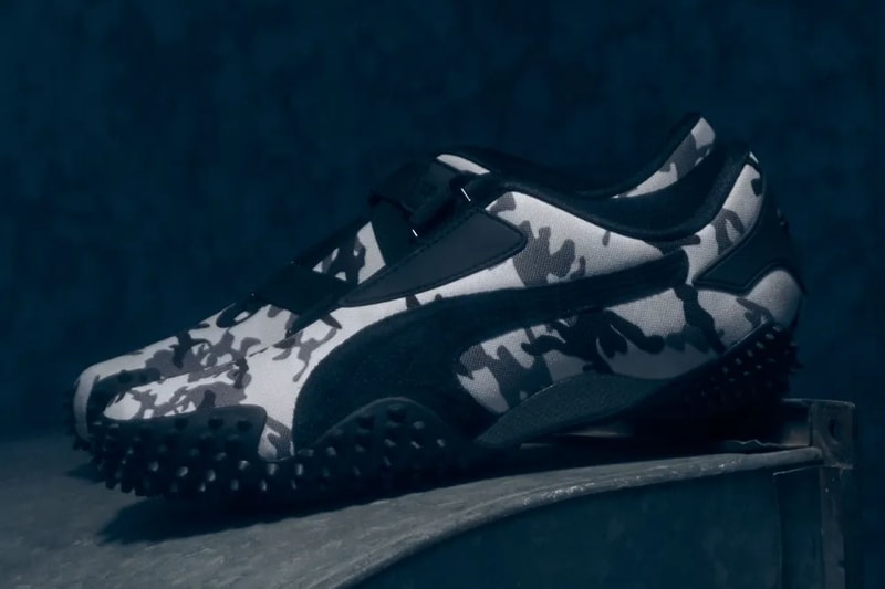 The PUMA Mostro Goes Camouflage in New Colorway  release info sneaker asap rocky rihanna spike strap release info camo colorway