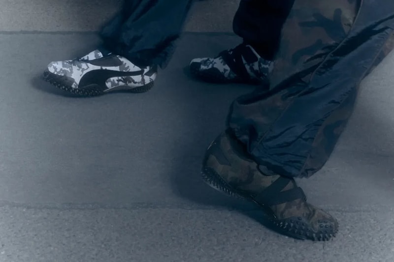 The PUMA Mostro Goes Camouflage in New Colorway  release info sneaker asap rocky rihanna spike strap release info camo colorway
