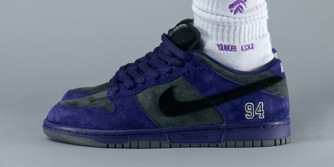 On-Foot Look at the Supreme x Nike SB Dunk Low "Ink"