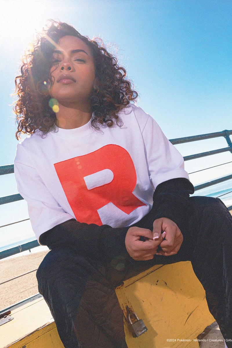 The Hundreds Catches 'Em All in New Pokémon Capsule Pikachu, Charizard, Meowth, Psyduck, Eevee and Mew. graphic second collab cut Togepi  and sew cardigan Team Rocket Ash Ketchum