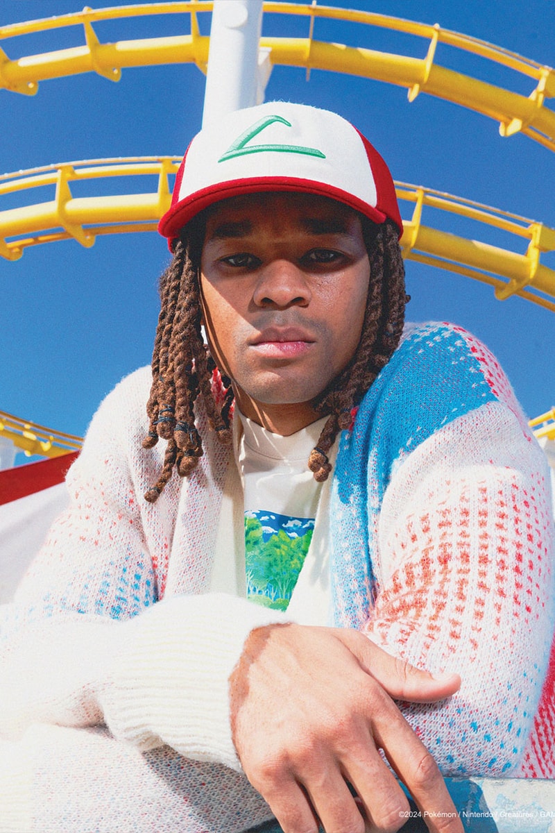 The Hundreds Catches 'Em All in New Pokémon Capsule Pikachu, Charizard, Meowth, Psyduck, Eevee and Mew. graphic second collab cut Togepi  and sew cardigan Team Rocket Ash Ketchum