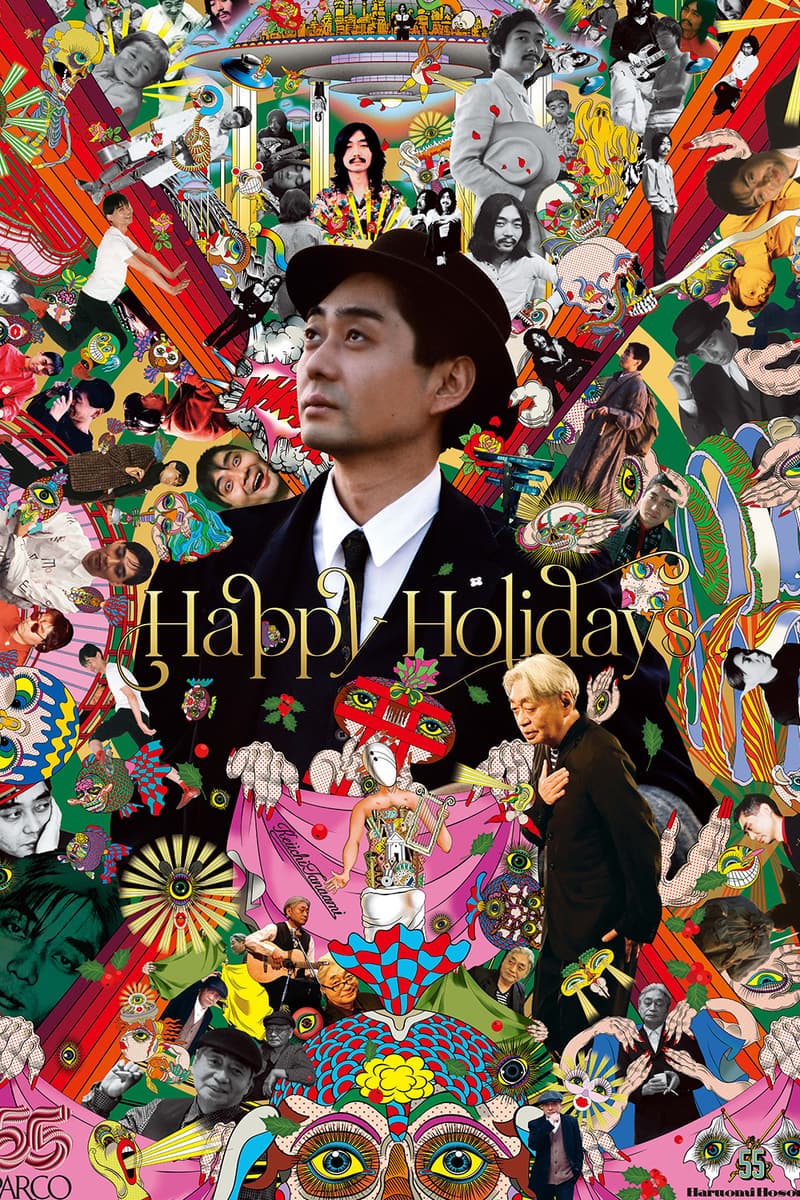 PARCO's "Happy Holidays" Campaign Features Keiichi Tanaami, Haruomi Hosono and Naohiro Ukawa 