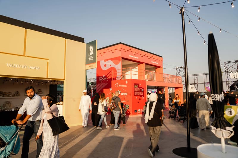 market outside the box etisalat motb shopping fair dubai design district vintage retro thrifting nissan shisedo food vendor talabat dance music entertainment 