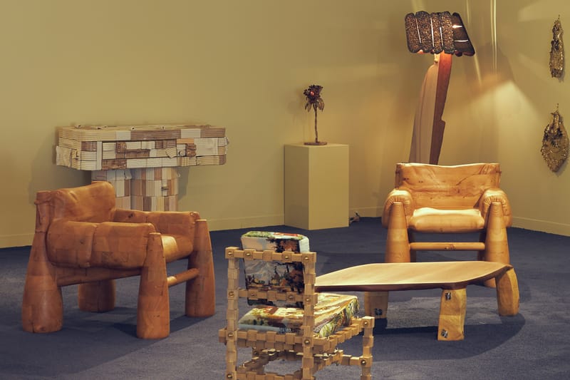 Sam Klemick's Wooden Chairs Evoke Surreal Softness at Objective Gallery's Design Miami Booth