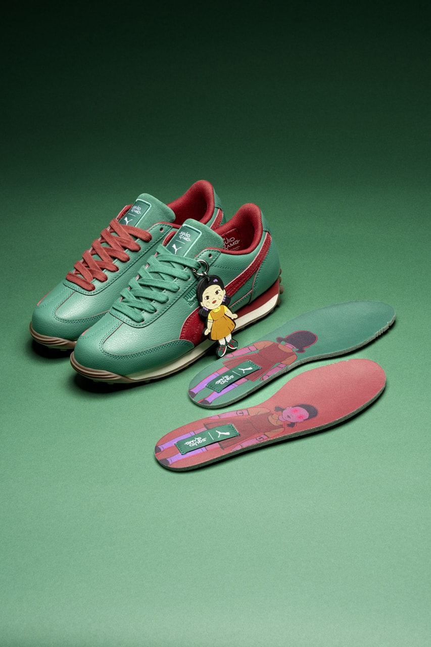 Thông tin phát hành bộ sưu tập PUMA Squid Game Easy Rider Suede Tracksuit