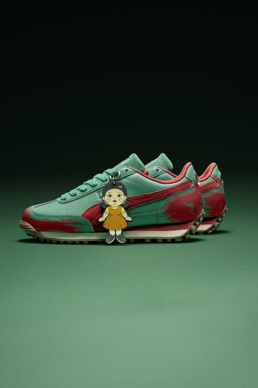 Thông tin phát hành bộ sưu tập PUMA Squid Game Easy Rider Suede Tracksuit