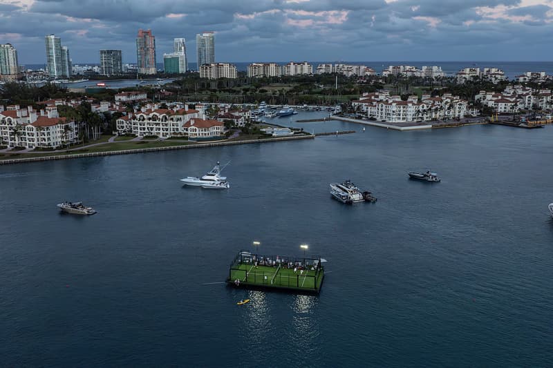 Miami Unveils First-Ever Floating Padel Court of Its Kind Yntegra Group fisher island rosewood exuma bahamas