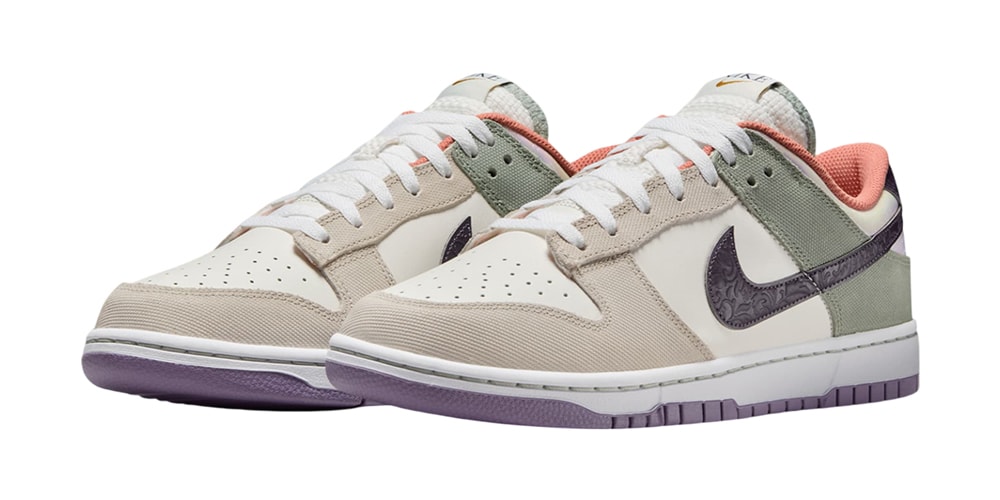 Nike поднимает уровень игры Dunk Low с помощью роскошного дизайна «Floral Swoosh»