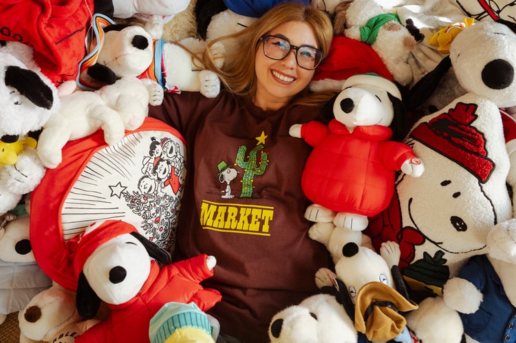 Snoopy Rocks a Puffer for the Market x Peanuts Holiday Capsule