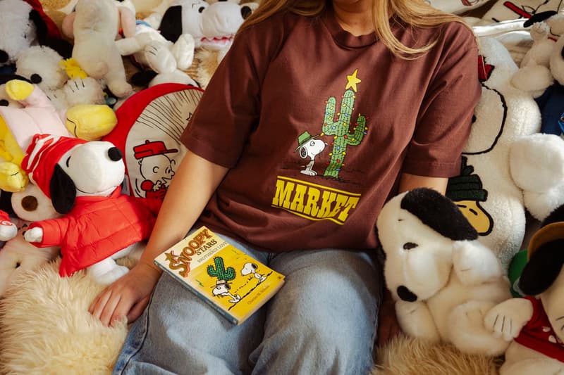 Snoopy Rocks a Puffer for the Market x Peanuts Holiday Capsule release info collab collection drop