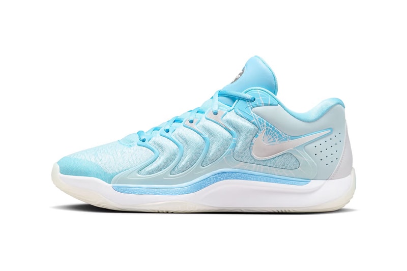 Nike KD 17 “Christmas” FZ1525-400 Aquarius Blue/Glacier Blue-White-Metallic Silver kevin durant holiday 2024 release icy blue
