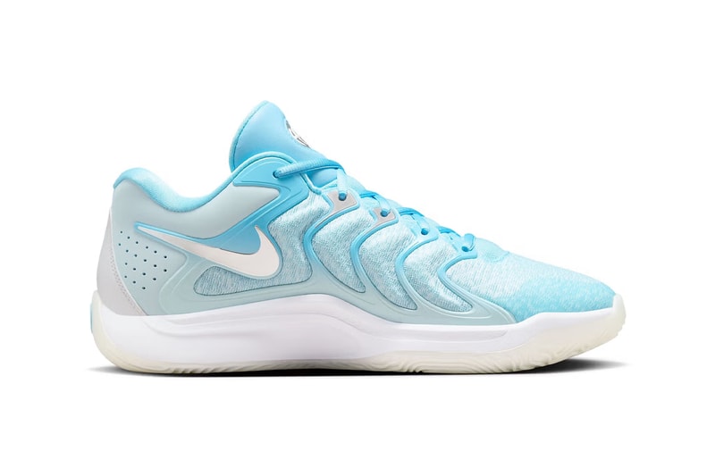 Nike KD 17 “Christmas” FZ1525-400 Aquarius Blue/Glacier Blue-White-Metallic Silver kevin durant holiday 2024 release icy blue
