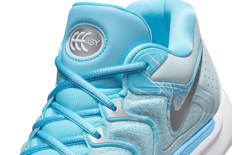 Nike KD 17 “Christmas” FZ1525-400 Aquarius Blue/Glacier Blue-White-Metallic Silver kevin durant holiday 2024 release icy blue