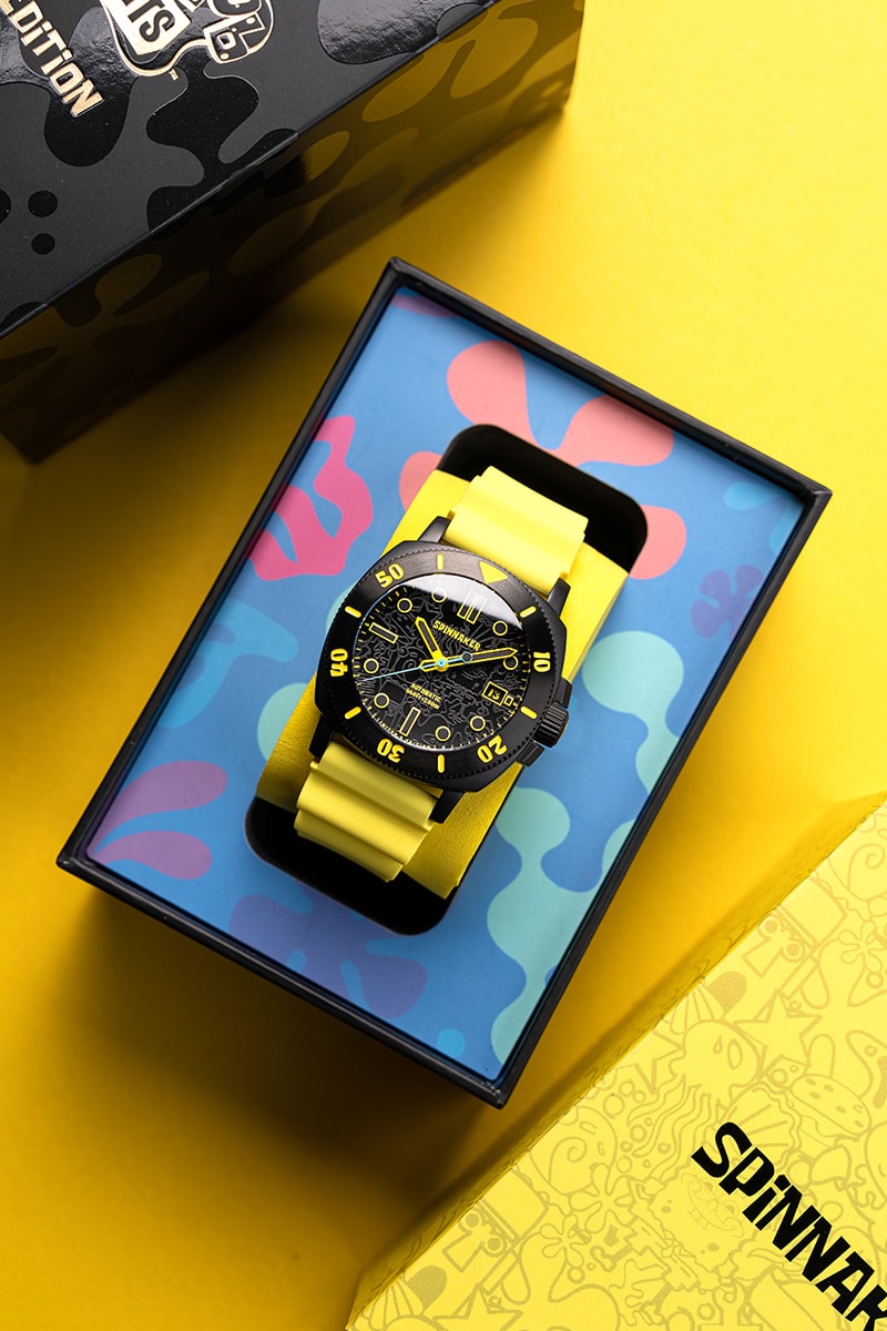 Spinnaker x 'SpongeBob SquarePants' Hull Diver Automatic Limited Edition 3rd watch collaboration Release Info