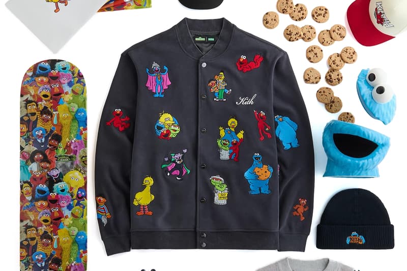 Kith x 'Sesame Street' first-ever Collaboration Release Info debut collab elmo big bird cookie monster ernie oscar the grouch bert kermit the frog rosita grover abby cadabby count von count grover