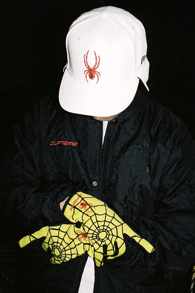 Supreme x Spyder Fall 2024 Collaboration release info Technical Jacket, Sweater, Hooded Sweatshirt, Sweatpant, New Era®, Beanie, Balaclava, Gloves, Socks and Zippo winter essentials cozy lookbooks ski wear winter sports snowboarding mountain sports gore-tex windstopper