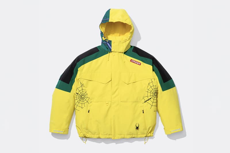 Supreme x Spyder Fall 2024 Collaboration release info Technical Jacket, Sweater, Hooded Sweatshirt, Sweatpant, New Era®, Beanie, Balaclava, Gloves, Socks and Zippo winter essentials cozy lookbooks ski wear winter sports snowboarding mountain sports gore-tex windstopper