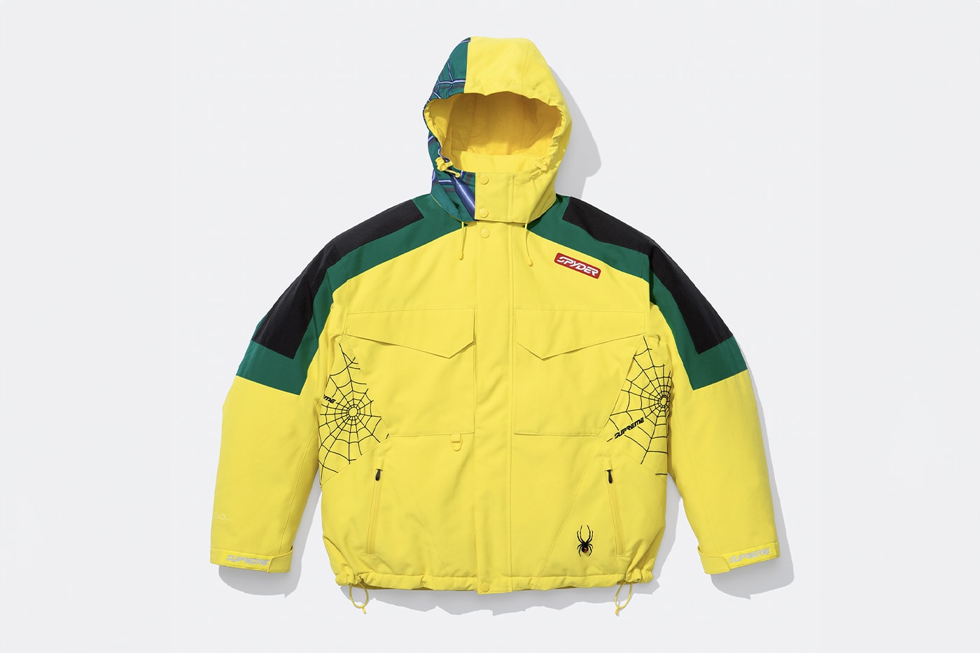 Supreme x Spyder Fall 2024 Collaboration release info Technical Jacket, Sweater, Hooded Sweatshirt, Sweatpant, New Era®, Beanie, Balaclava, Gloves, Socks and Zippo winter essentials cozy lookbooks ski wear winter sports snowboarding mountain sports gore-tex windstopper