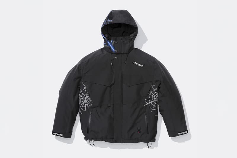 Supreme x Spyder Fall 2024 Collaboration release info Technical Jacket, Sweater, Hooded Sweatshirt, Sweatpant, New Era®, Beanie, Balaclava, Gloves, Socks and Zippo winter essentials cozy lookbooks ski wear winter sports snowboarding mountain sports gore-tex windstopper