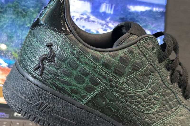 Lil Yachty Teases Croc Skin Nike Air Force 1 Low "Concrete Boys" unveiled green leather af1 luxe