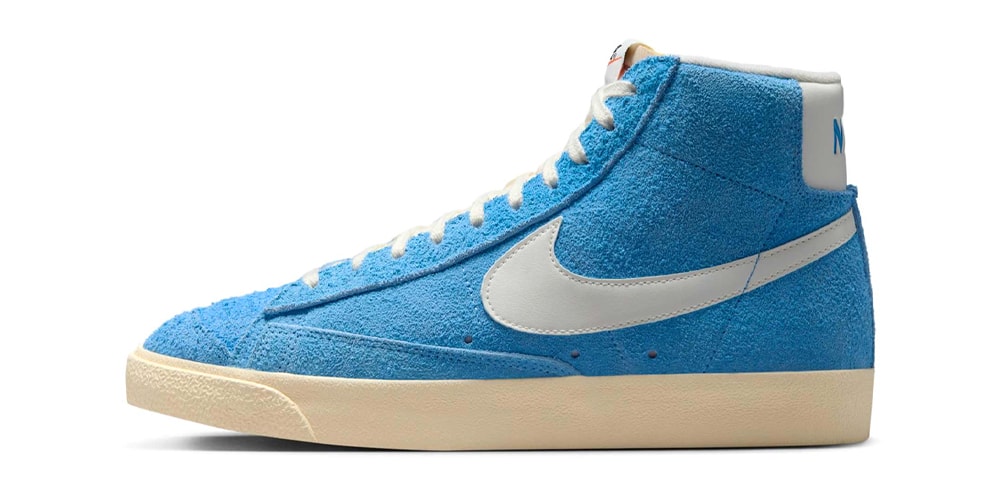 Nike создает пиджак середины 77-го «University Blue» из волосатой замши