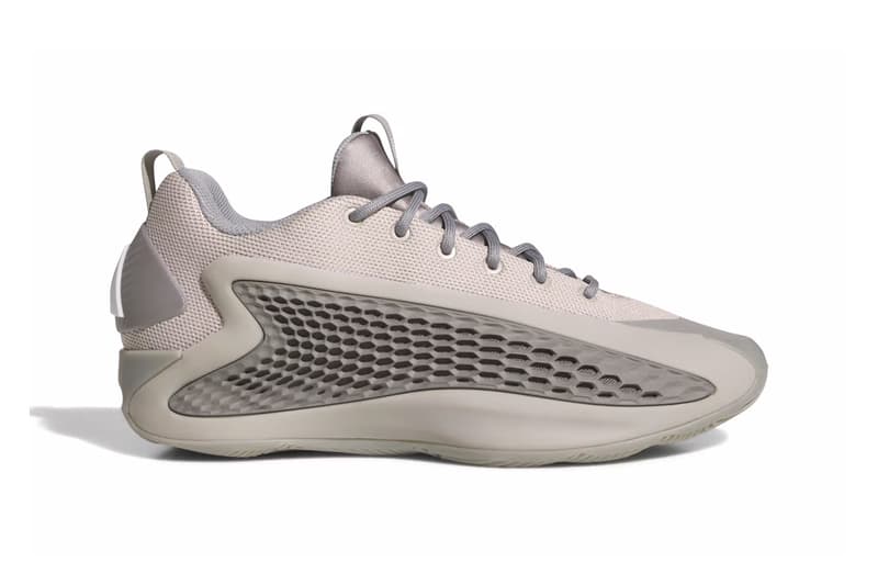 Official Look at the adidas AE1 Low "Metallic Grey" JS1775 Release Info Metallic Grey/DoveGrey-Footwear White anthony edwards basketball shoe three stripes minnesota timberwolves