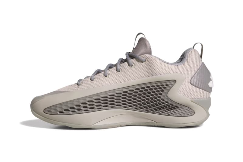 Official Look at the adidas AE1 Low "Metallic Grey" JS1775 Release Info Metallic Grey/DoveGrey-Footwear White anthony edwards basketball shoe three stripes minnesota timberwolves